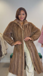Mink Fur Coat, Pastel Swinger, Large