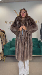 Raccoon Fur Coat, S/M, Yorn