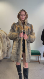 10. Grey Fox Fur Jacket, Medium, Beyer Pelze