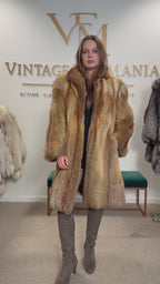 Red Fox Fur Coat, Large, Fluffy