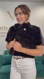 Almost Black Mink Fur Jacket, M/L, New
