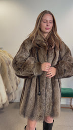 Raccoon Fur Coat, Size XL