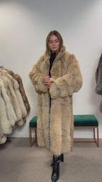 Lynx & Fox Fur Coat, Convertible Full Length, Size L