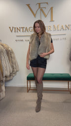 Crystal Fox Fur Vest, Medium, Fluffy