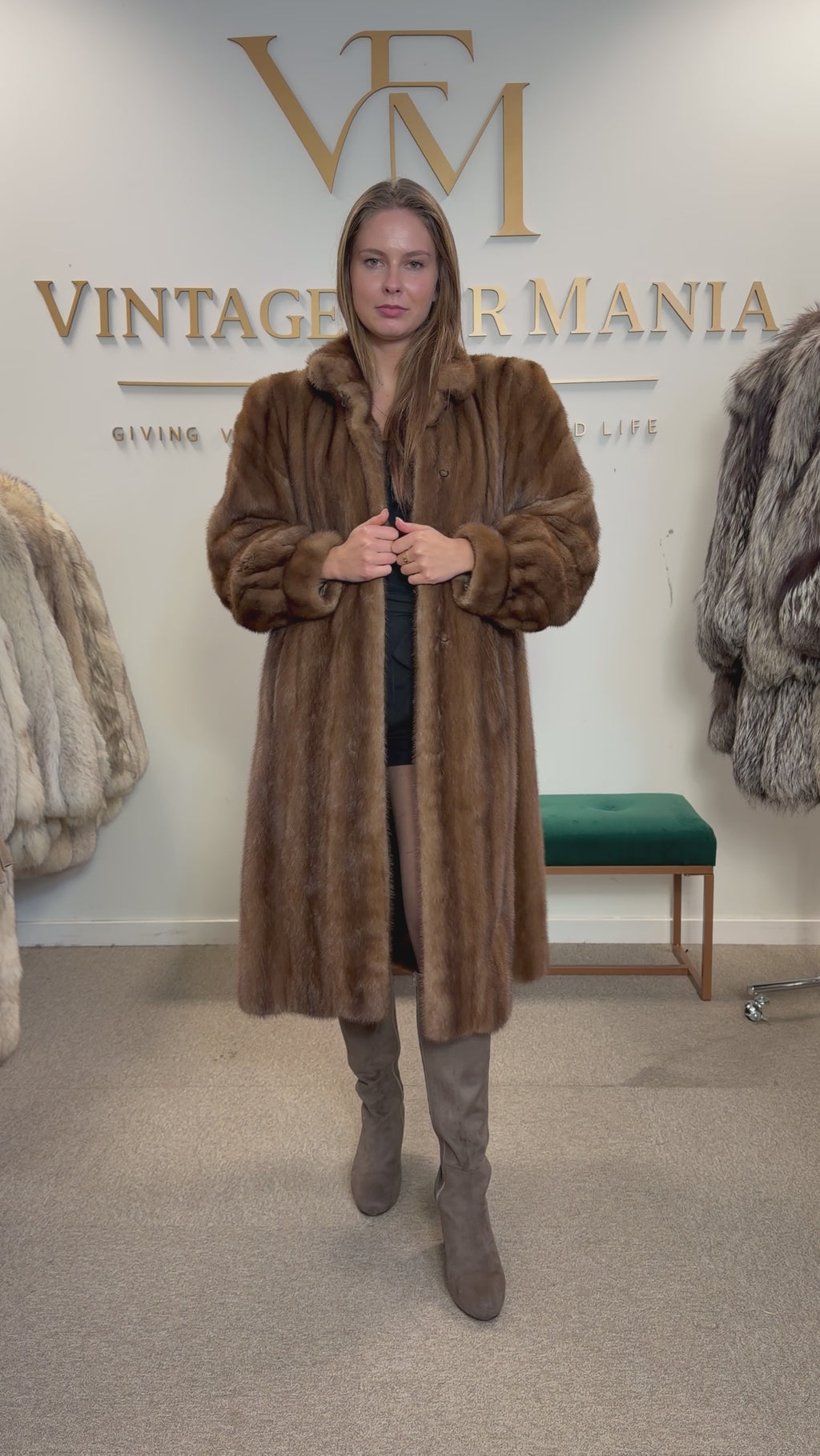 Pastel Mink Fur Coat, Large, Sprung Freres Paris