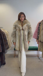 Coyote Fur Coat, Hip Length, Size XL