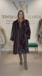 Brown Mink Fur Coat, Swinger, Milan, Fits up to 3XL