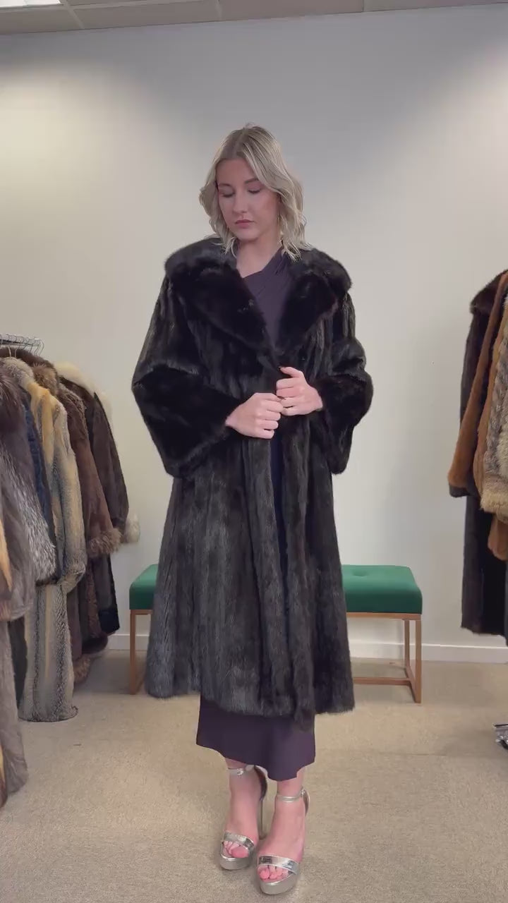 Long Brown Mink Coat, S/M Size, Brown Mink Coat, Vintage Fur Coat, Real Mink Coat, Mink Coat Women, Soft Fur Coat, Brown Mink Fur Coat, Mink