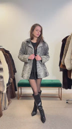 Grey Astrakhan Jacket, Medium Size, Astrakhan Fur Jacket, Vintage Fur Coat, Grey Fur Coat, Thick Fur Jacket, Astrakhan Jacket, Astrakhan Fur