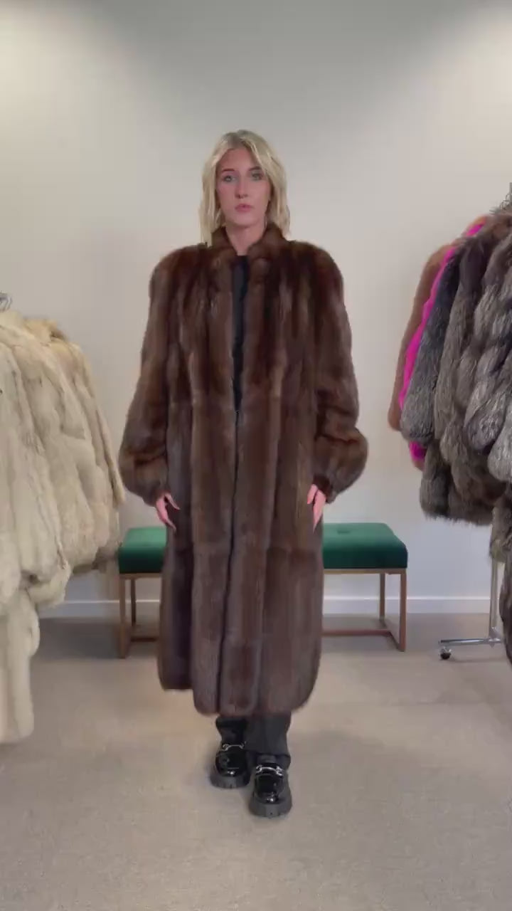 Sable Fur Coat, L Size, Genuine Sable Fur, Real Sable Coat, Luxurious Fur Coat, Women's Fur Coat, Sable Fur, Real Sable, Soft Sable Fur
