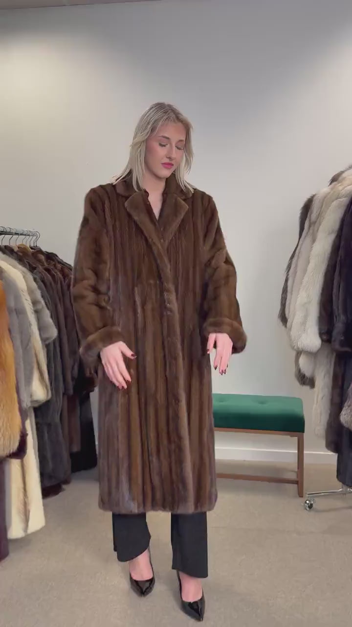 Swinger Mink Fur Coat, Large Size, Long Mink Coat, Vintage Fur Coat, Fur Coat Mink, Mink Coat Women, Luxury Fur Coat, Brown Fur Coat, Mink