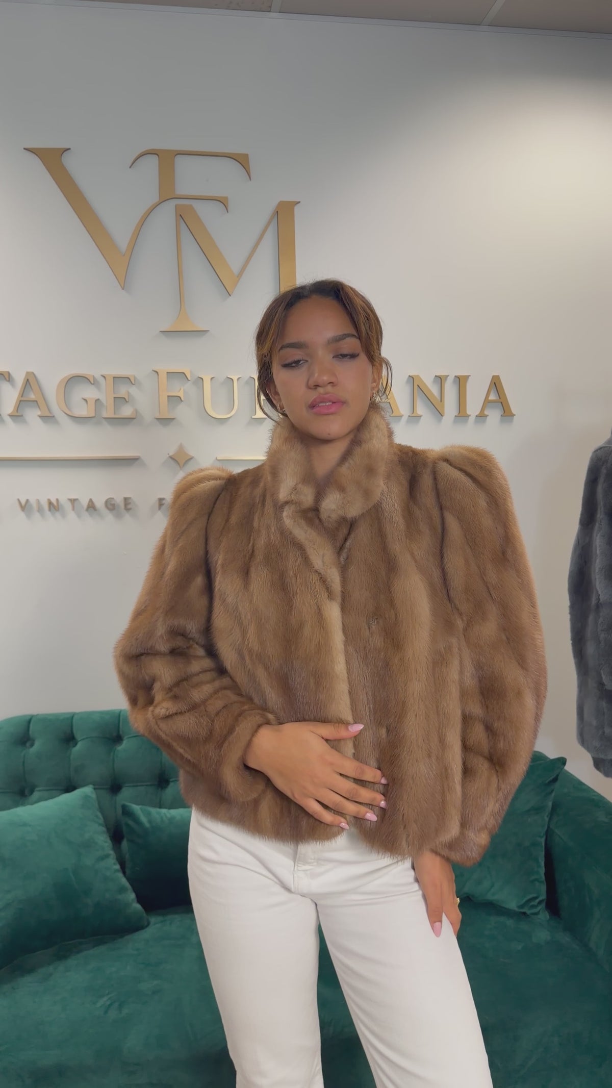 Pastel Mink Fur Jacket, Medium