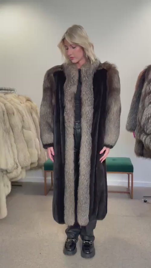 Black Mink Fur Coat, Large Size, Full Black Fur Coat, Excellent Real Black Mink Fur, Vintage Fur Coat, Rare Find Mink Coat, High Fur Quality