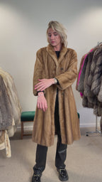 Mink Fur Coat, Pastel, Size S