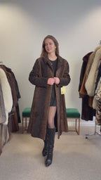 Brown Astrakhan Coat, Medium Size, Thick Fur Coat, Vintage Fur Coat, Real Fur Coat, Women's Fur Coat, Astrakhan Fur, Astrakhan Coat