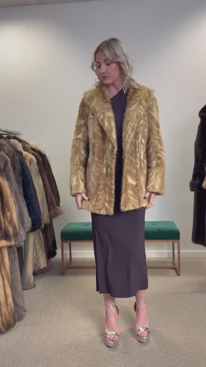 Golden Mink Jacket, Medium Size, Mink Coat, Real Fur Coat, Fur Coats, Mink Fur, Golden Mink, Fur Jacket Mink, Thick Fur Jacket, Soft Mink