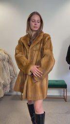 MGolden Mink Fur Jacket, Large, Special Style